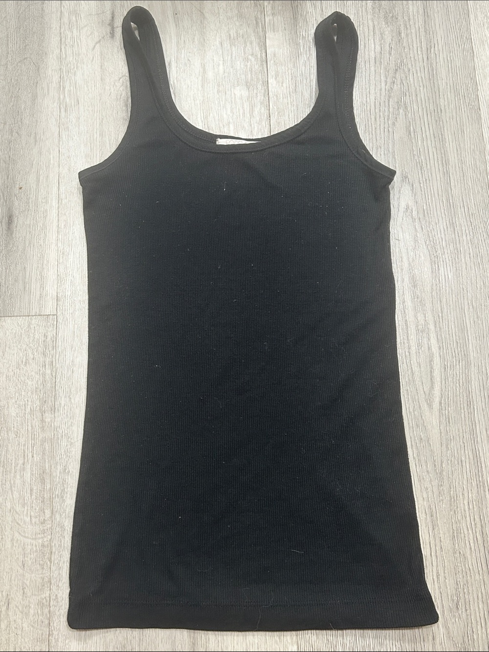 Black Ribbed Tank Top - Classic Women's Tank Medium